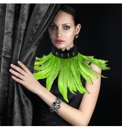 Natural Feather Collar Gothic Victorian Feather Choker Neck Wrap Collar Feather Cape Halloween Party Accessories Type 26 $8.2...