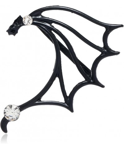 Gothic Dragon Wing Climber Earring Hollow Wing Cuff Wrap Earring Black Wing Ear Crawler Earring Cosplay Halloween Party Earri...