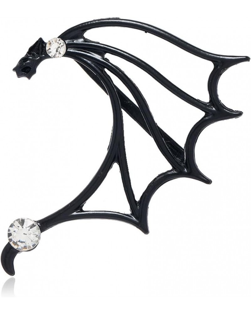 Gothic Dragon Wing Climber Earring Hollow Wing Cuff Wrap Earring Black Wing Ear Crawler Earring Cosplay Halloween Party Earri...