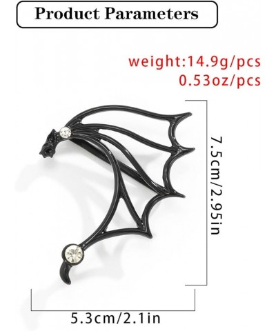 Gothic Dragon Wing Climber Earring Hollow Wing Cuff Wrap Earring Black Wing Ear Crawler Earring Cosplay Halloween Party Earri...