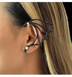 Gothic Dragon Wing Climber Earring Hollow Wing Cuff Wrap Earring Black Wing Ear Crawler Earring Cosplay Halloween Party Earri...