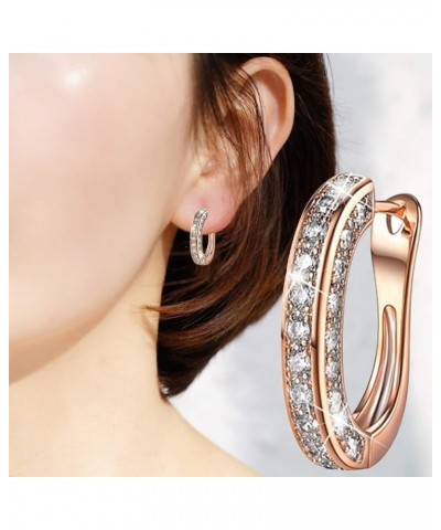 Fashion Creative Elegant Earring Stud for Women Girl charming Jewelry Women Fashion Rhinestone Decoration Ear Stud Rings Hoop...