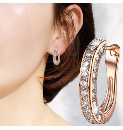 Fashion Creative Elegant Earring Stud for Women Girl charming Jewelry Women Fashion Rhinestone Decoration Ear Stud Rings Hoop...