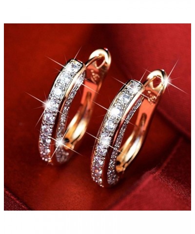 Fashion Creative Elegant Earring Stud for Women Girl charming Jewelry Women Fashion Rhinestone Decoration Ear Stud Rings Hoop...