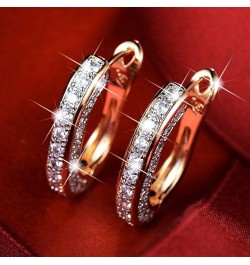 Fashion Creative Elegant Earring Stud for Women Girl charming Jewelry Women Fashion Rhinestone Decoration Ear Stud Rings Hoop...