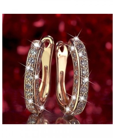 Fashion Creative Elegant Earring Stud for Women Girl charming Jewelry Women Fashion Rhinestone Decoration Ear Stud Rings Hoop...