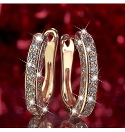 Fashion Creative Elegant Earring Stud for Women Girl charming Jewelry Women Fashion Rhinestone Decoration Ear Stud Rings Hoop...