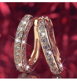 Fashion Creative Elegant Earring Stud for Women Girl charming Jewelry Women Fashion Rhinestone Decoration Ear Stud Rings Hoop...