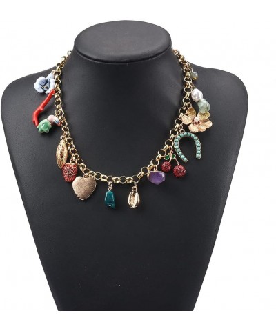 Necklace Necklace Handmade Shell Female Ethnic Colorful Beaded Necklace Womens Necklaces (Cor do Metal : 3) 7 $25.59 Necklaces