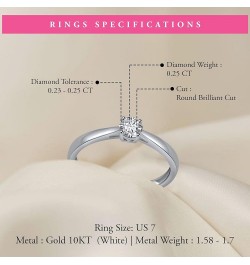 TIANA Lab Grown Rings For Women, 10 KT White Gold Diamond Rings For Women, Bridal Rings Sets For Women, Engagement Ring & Wed...