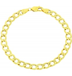 14k Yellow Gold 6.5mm Cuban Curb Link Chain Bracelet, Mens Womens Lobster Clasp 7" 7.5" 8" 8.5" 9 Yellow 8 $197.21 Bracelets