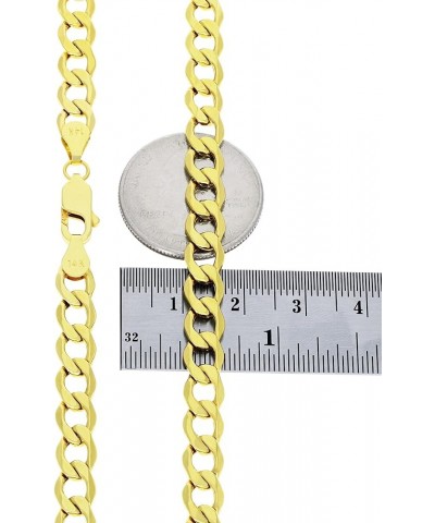 14k Yellow Gold 6.5mm Cuban Curb Link Chain Bracelet, Mens Womens Lobster Clasp 7" 7.5" 8" 8.5" 9 Yellow 8 $197.21 Bracelets