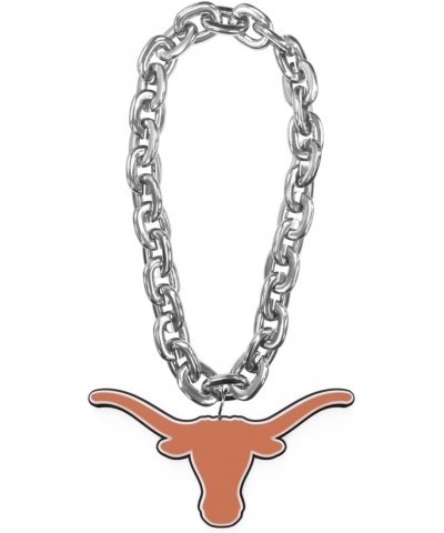 Texas Longhorns Touchdown Fan Chain 10 Inch 3D Foam Silver Necklace $22.79 Necklaces