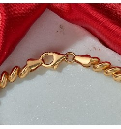 Italian 18kt Yellow Gold Over Sterling Silver San Marco Bracelet 7.5 Inches $46.06 Bracelets