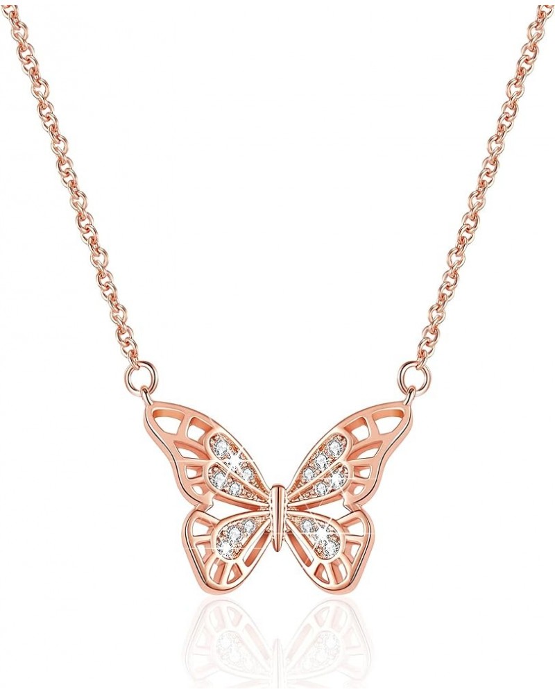 18K Gold Plated Dainty Butterfly Pendant Necklace, Necklace for women, Best friend necklace for Women Girl, Choker Necklace w...