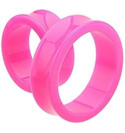 Supersize Neon Colored Acrylic Double Flared Ear Gauge Tunnel Plug Earrings 1-3/4" (44mm), Pink $11.48 Body Jewelry