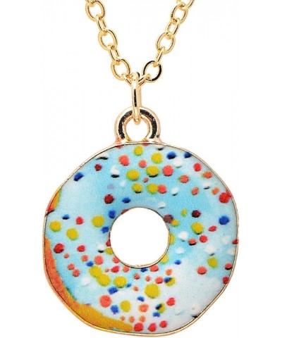 Folk Art Series Whimsical Everyday Object Food Necklace | Uncommon Jewel Donut Blue $9.11 Others