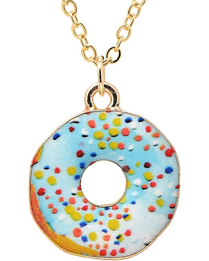 Folk Art Series Whimsical Everyday Object Food Necklace | Uncommon Jewel Donut Blue $9.11 Others