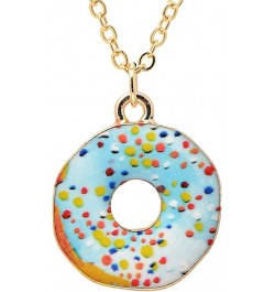 Folk Art Series Whimsical Everyday Object Food Necklace | Uncommon Jewel Donut Blue $9.11 Others