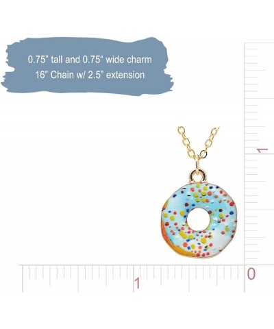 Folk Art Series Whimsical Everyday Object Food Necklace | Uncommon Jewel Donut Blue $9.11 Others