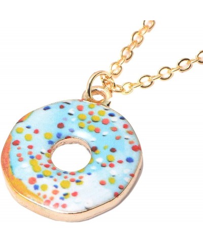 Folk Art Series Whimsical Everyday Object Food Necklace | Uncommon Jewel Donut Blue $9.11 Others