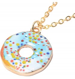 Folk Art Series Whimsical Everyday Object Food Necklace | Uncommon Jewel Donut Blue $9.11 Others