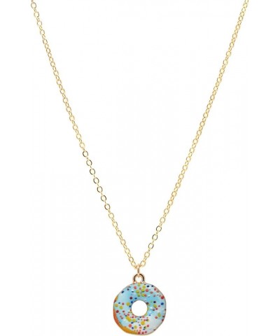 Folk Art Series Whimsical Everyday Object Food Necklace | Uncommon Jewel Donut Blue $9.11 Others