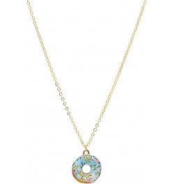 Folk Art Series Whimsical Everyday Object Food Necklace | Uncommon Jewel Donut Blue $9.11 Others