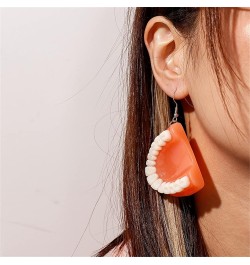 Funny 3D Tooth Dangle Earrings for Party Festival Woman Girls Student Alternative Style Creative Personality Exaggerated Dent...