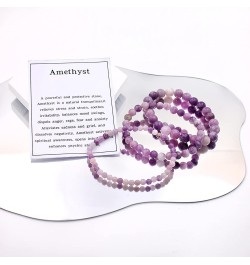 3Pcs Natural Stone Bracelet for Women Men Healing Crystal Chip Bead Bracelets Spiritual Amethyst Rose Quartz Chakra Bracelets...