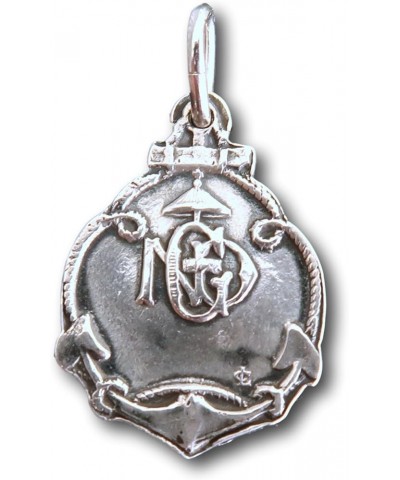 Sterling Silver Stella Maris - Virgin Mary Star of The Sea Medal - Antique Replica 30" stainless chain $33.30 Necklaces