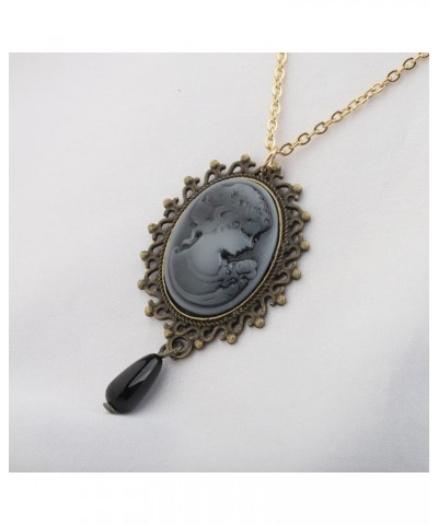 Retro Victorian Necklace Cameo Pendant Necklace Gothic Vintage Gifts Halloween Party gift Reilef Pendant Necklace01 $8.83 Nec...