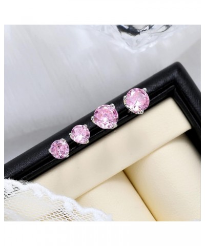 925 Sterling Silver Simulated Gemstone Birthstone Stud Earrings for Women, 1 ct and 6.5 mm Oct - Tourmaline $12.74 Earrings