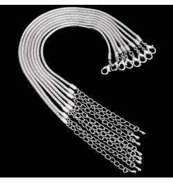 European Charm Bracelet Silver Plated Snake Chain Lobster Clasp DIY Jewelry 7.9 Inch 5pcs 10pcs / 6.7 Inch - 17cm Silver $8.6...