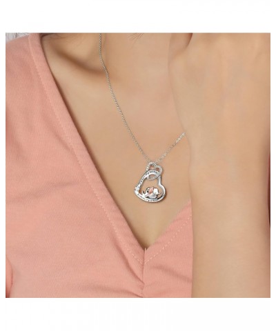 Heart Sister Elephant Necklace Sterling Silver Cubic Zirconia Engraved Always My Sister Forever My Friend 18 Inch Rolo Chain ...