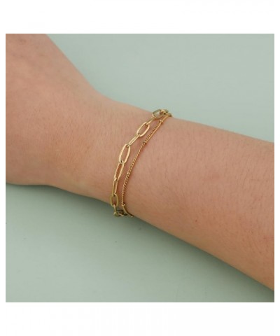 2 Pcs Evil Eye Bracelets for Women Layered Turkish Eye Bracelets 14K Gold Plated Bracelets for Girls Gold3 $5.97 Bracelets