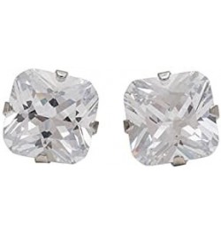 Sensitive stainless tiffany 8 X 8 c/z princess cut cartilage earring stud hypoallergenic surgical steel baby earrings for wom...