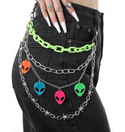 Hip Hop Pants Chain Goth Jean Chains Star Punk Pocket Chain for Women Layered Acrylic Keychains Cute Trouser Chain Rock Walle...