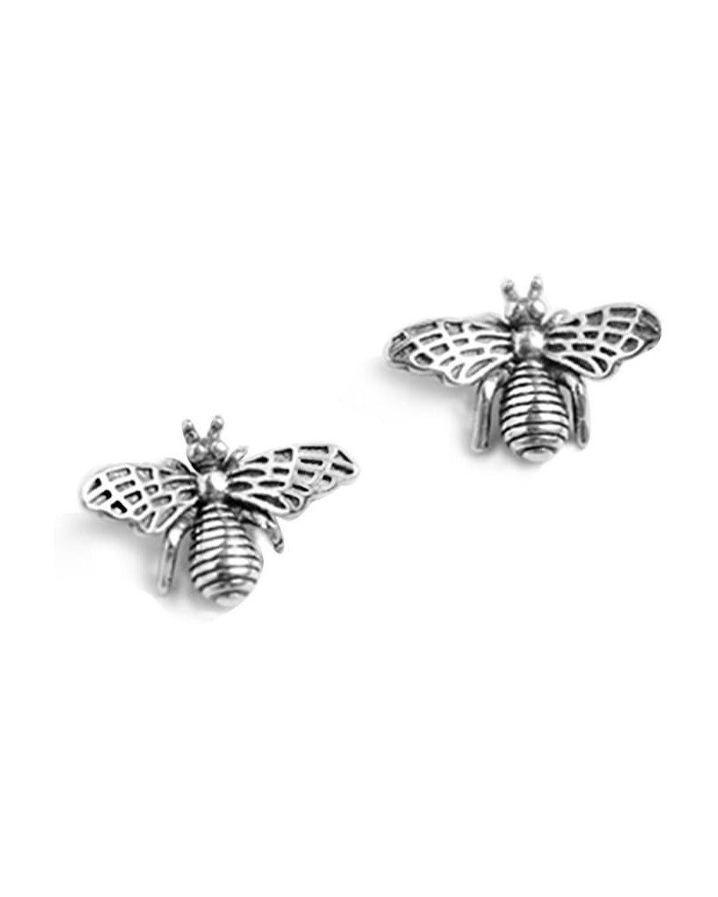 SLUYNZ 925 Sterling Silver Bee Earrings Studs for Women Teen Girls Cute Bumble Bee Earrings A-Silver $10.82 Earrings