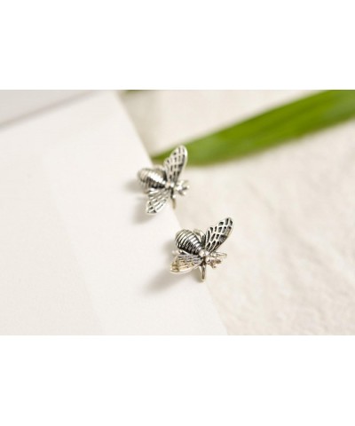 SLUYNZ 925 Sterling Silver Bee Earrings Studs for Women Teen Girls Cute Bumble Bee Earrings A-Silver $10.82 Earrings