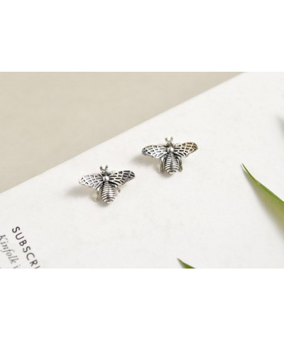 SLUYNZ 925 Sterling Silver Bee Earrings Studs for Women Teen Girls Cute Bumble Bee Earrings A-Silver $10.82 Earrings