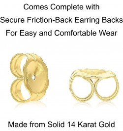 14k Yellow Gold CZ Circle Minimalist Open Halo Stud Earrings $31.87 Earrings