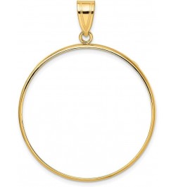 Gold Coin Bezel Pendant Mounting - 13mm 14mm 15mm Coin Size - Polished Rim Design - 14K Yellow Gold - Prong Set with Bail Coi...