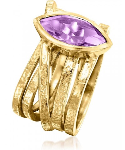 1.60 Carat Amethyst Highway Ring in 18kt Gold Over Sterling $28.70 Rings