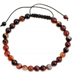 Natural 6mm Gemstone Bracelets Healing Power Crystal Macrame Adjustable 7-9 Inch 16 Red Black Dream Agate $5.50 Bracelets