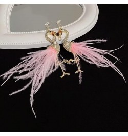 Boho Flamingo Earrings Tassel Feather Earrings Long Dangle Drop Earrings Fashion Flamingo Jewelry For Women Girls Pink $7.01 ...