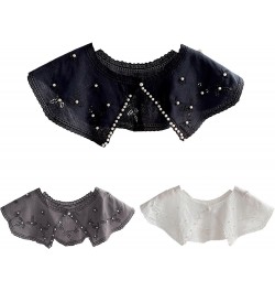 Embroidery Collar Lace Collar Women False Collar Short Shawl Collar Detachable Collar For Dress Faux Collar $11.10 Necklaces