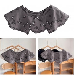 Embroidery Collar Lace Collar Women False Collar Short Shawl Collar Detachable Collar For Dress Faux Collar $11.10 Necklaces