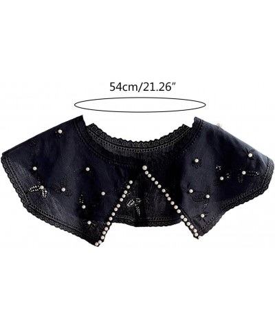 Embroidery Collar Lace Collar Women False Collar Short Shawl Collar Detachable Collar For Dress Faux Collar $11.10 Necklaces