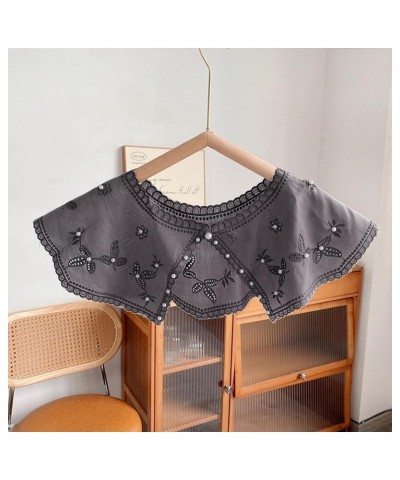 Embroidery Collar Lace Collar Women False Collar Short Shawl Collar Detachable Collar For Dress Faux Collar $11.10 Necklaces